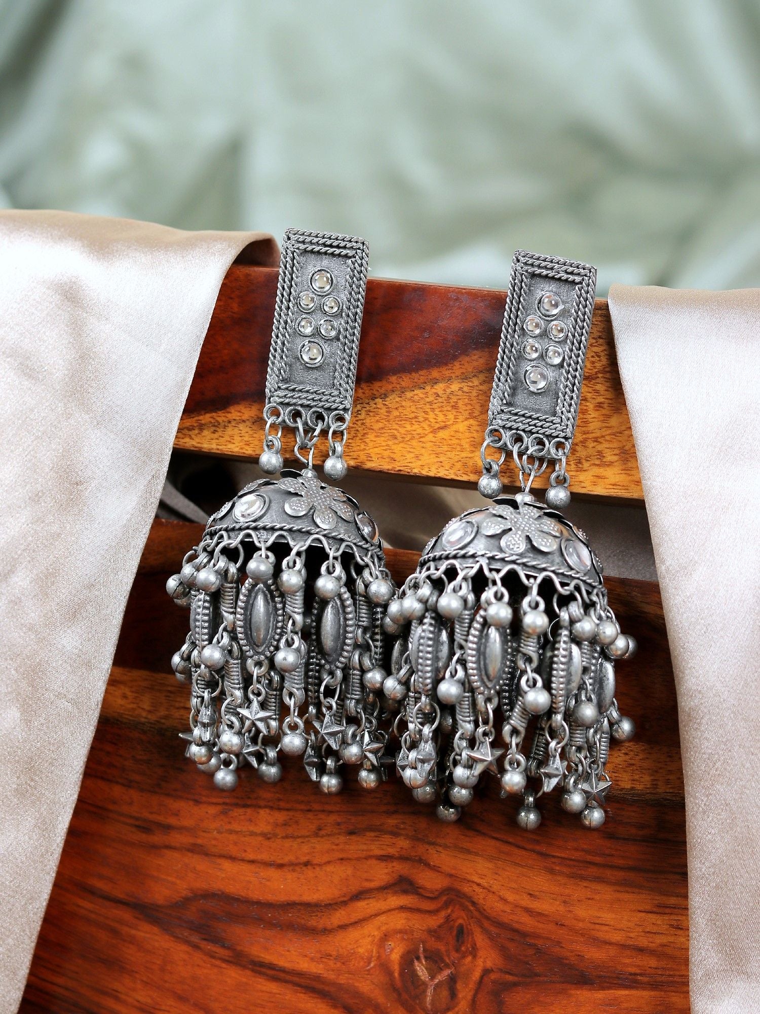 Stunning Oxidised Silver Banjara Jhumkas Perfect for All Events