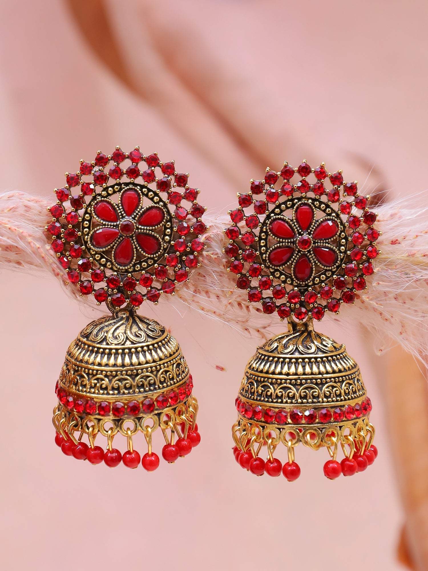 Jewellery Earrings For Red Saree Earrings Jewellery With Red Saree