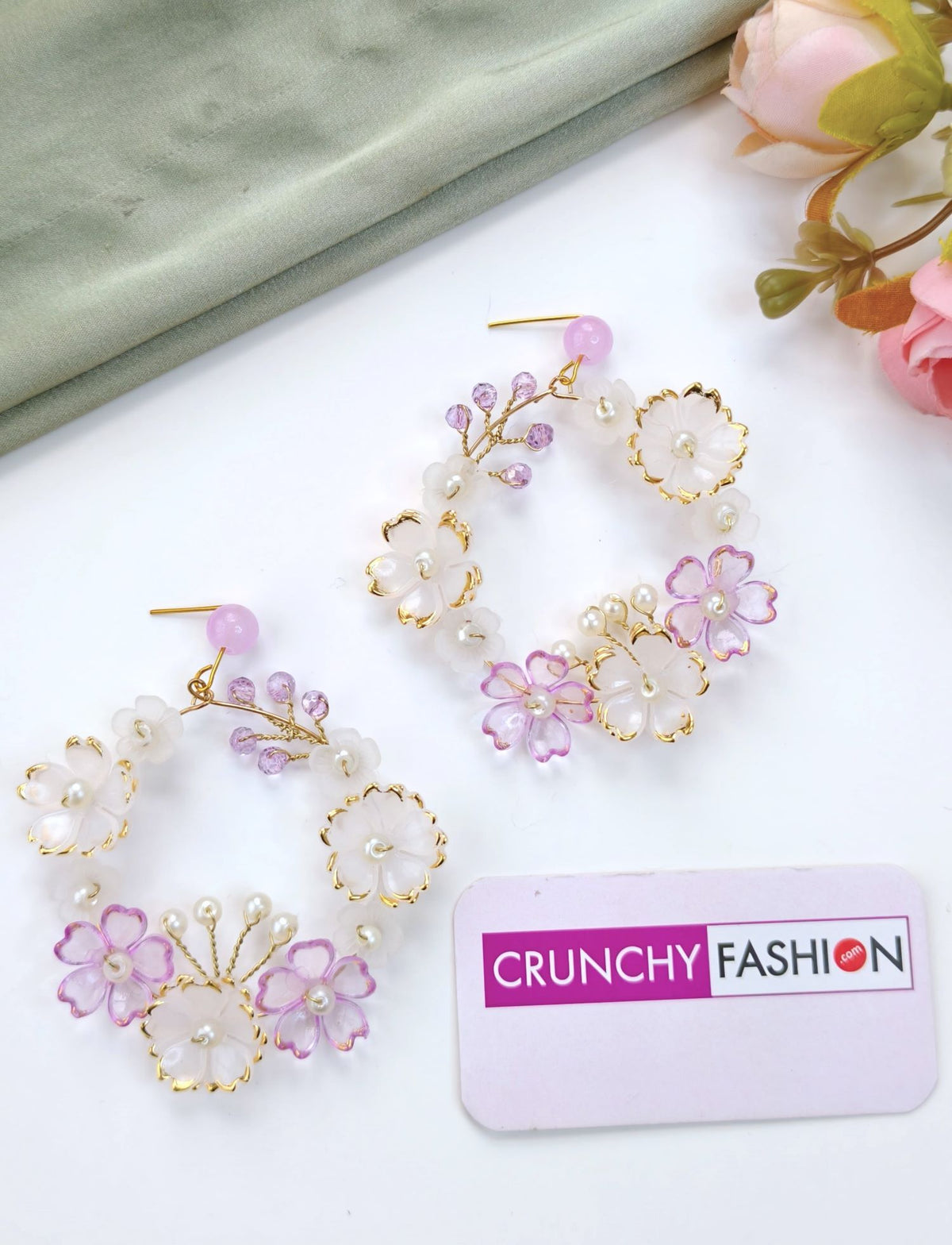 Lavender floral bridal jewellery set for haldi mehendi, resin beads, gold plating, designer wedding accessories 2026