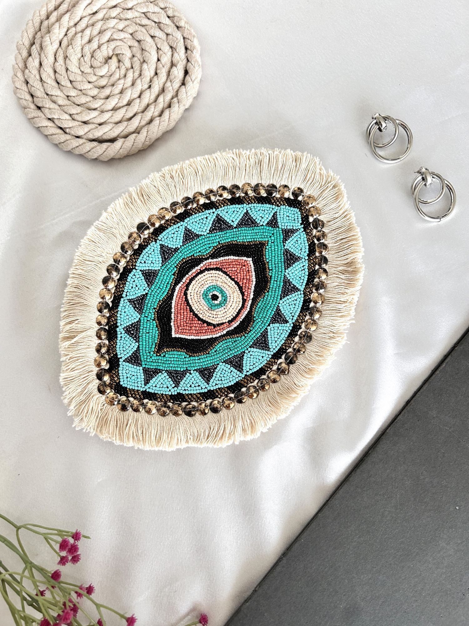 New multicolored beaded handbag ideal for everyday usage designed for women, a popular choice amongst ladies handbags brands.