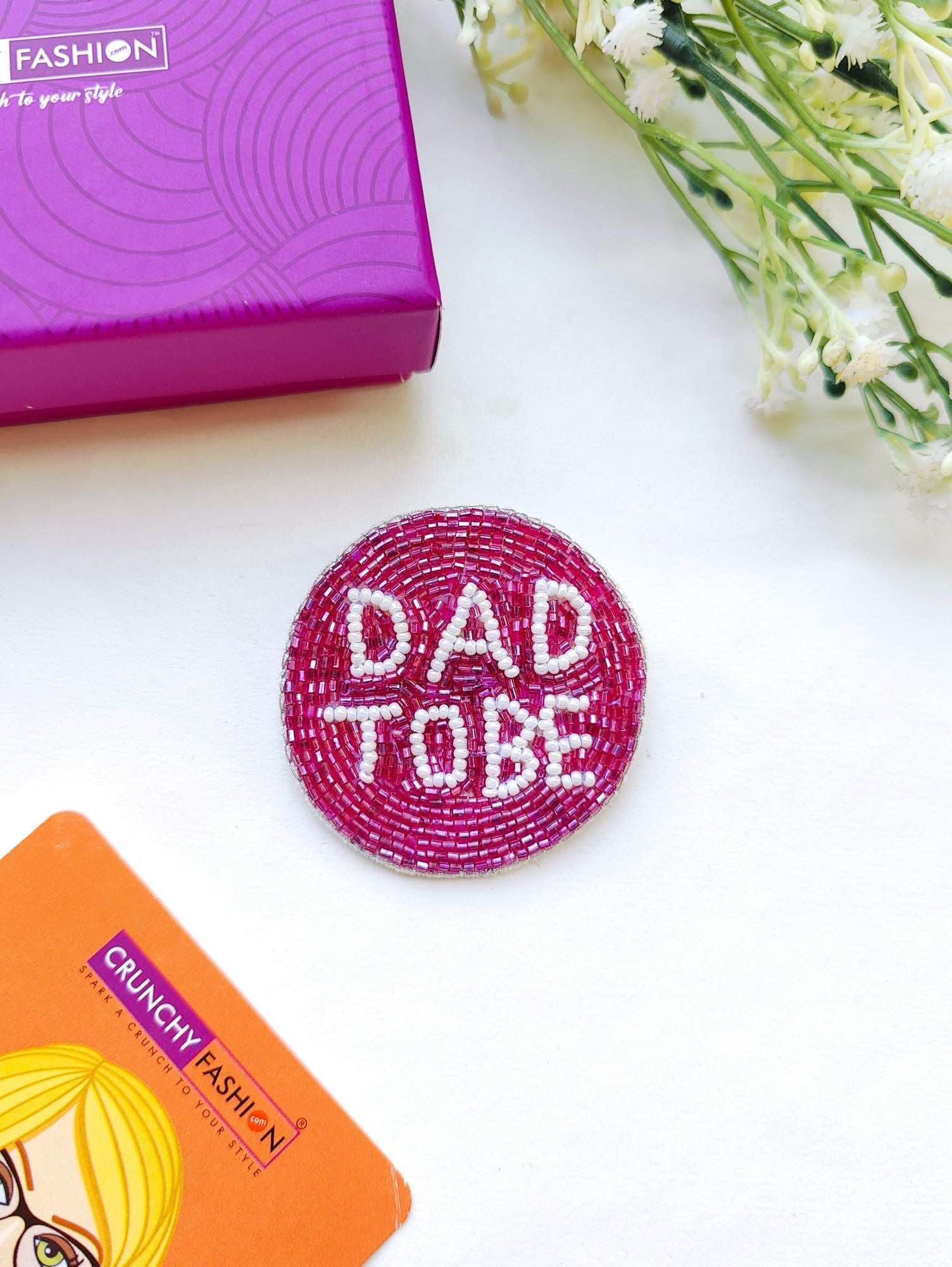 Dad-to-Be Handmade Beaded Brooch for Men