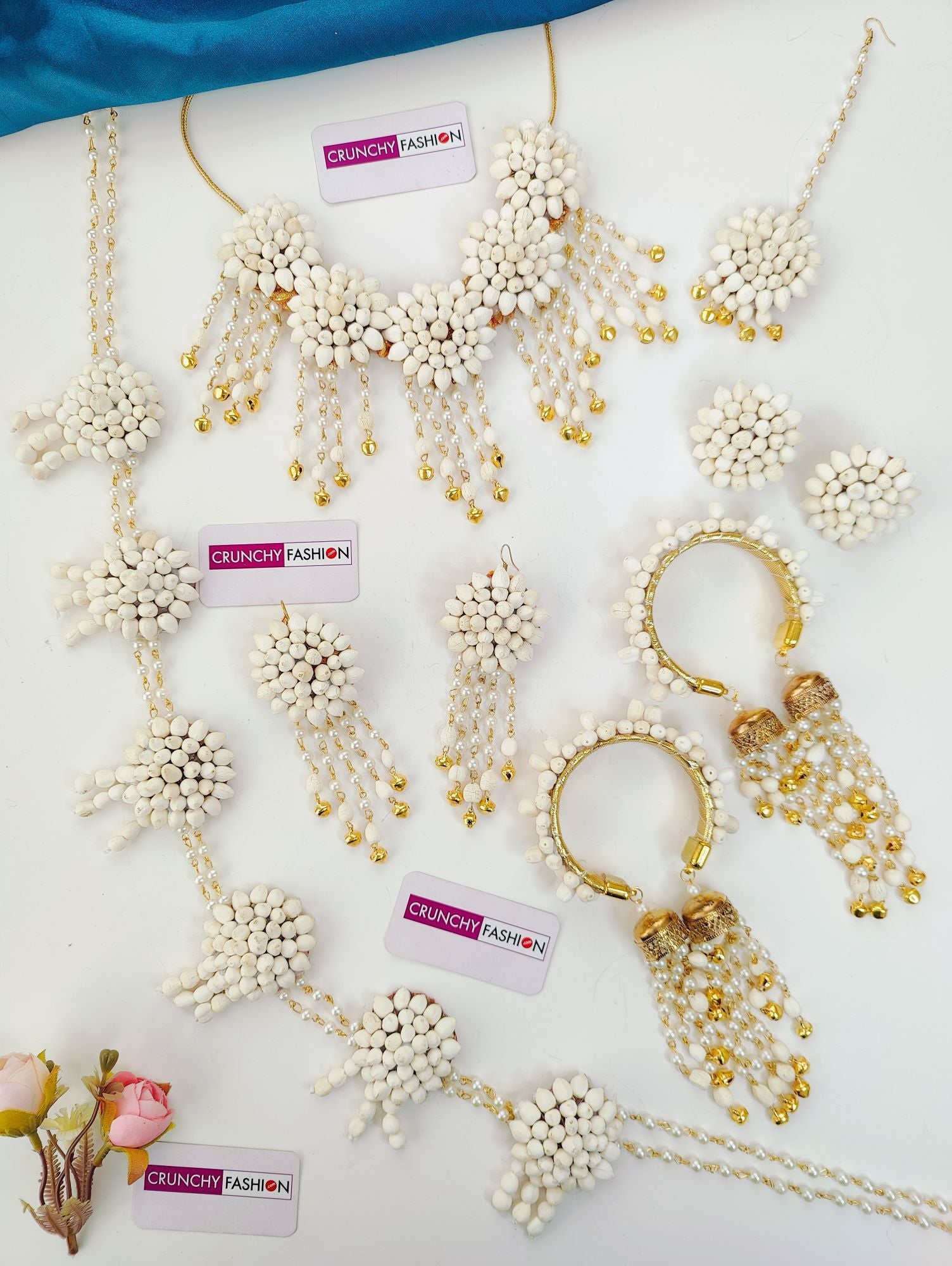 Enchanting Mogra Flower Jewellery Set for Baby Shower