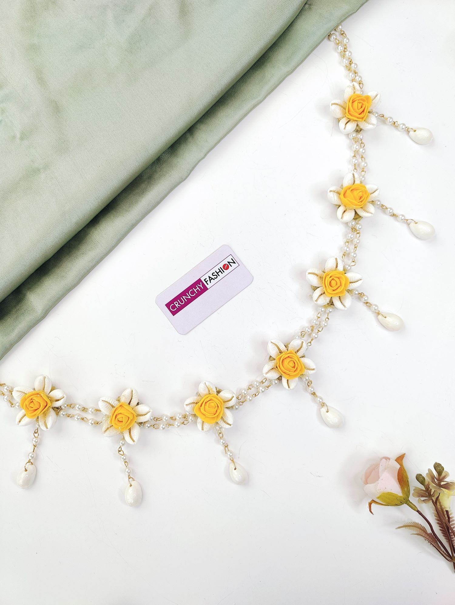 Floral Splendor Marathi Dohale Jevan Jewellery Set for Baby Shower