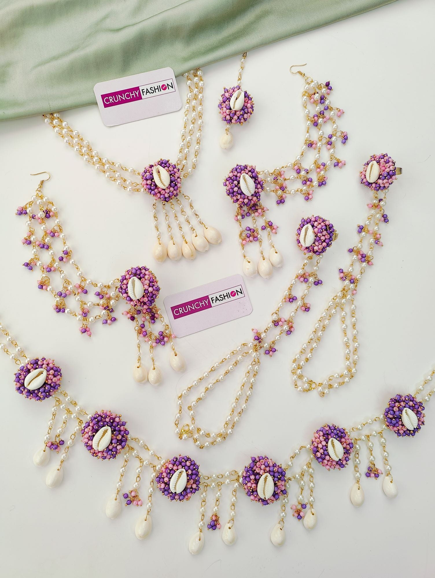 Blossoming Baby Shower Floral Jewellery Set in Pastel Shades