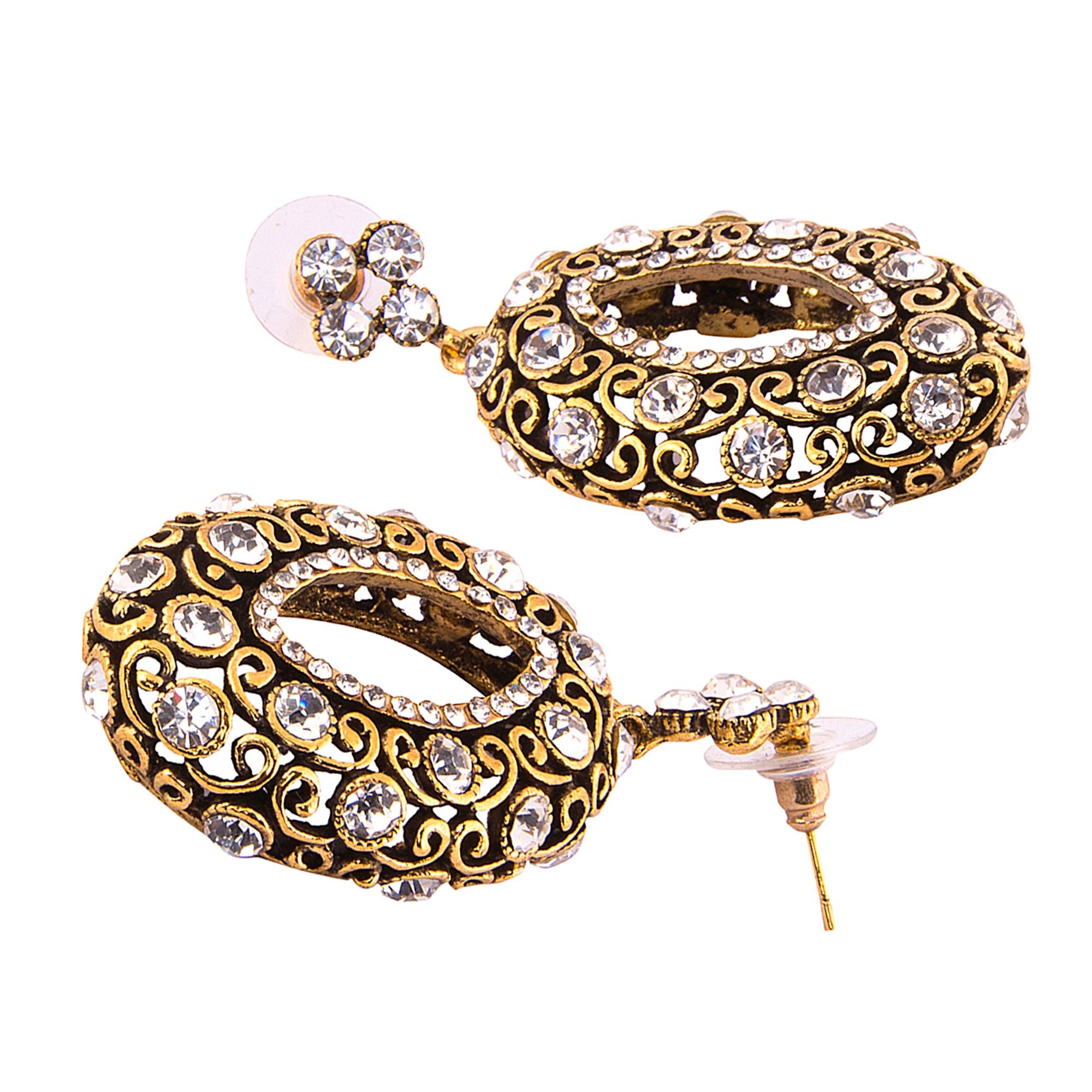 Gold-plated earrings for women and girls, ideal for parties and festivals