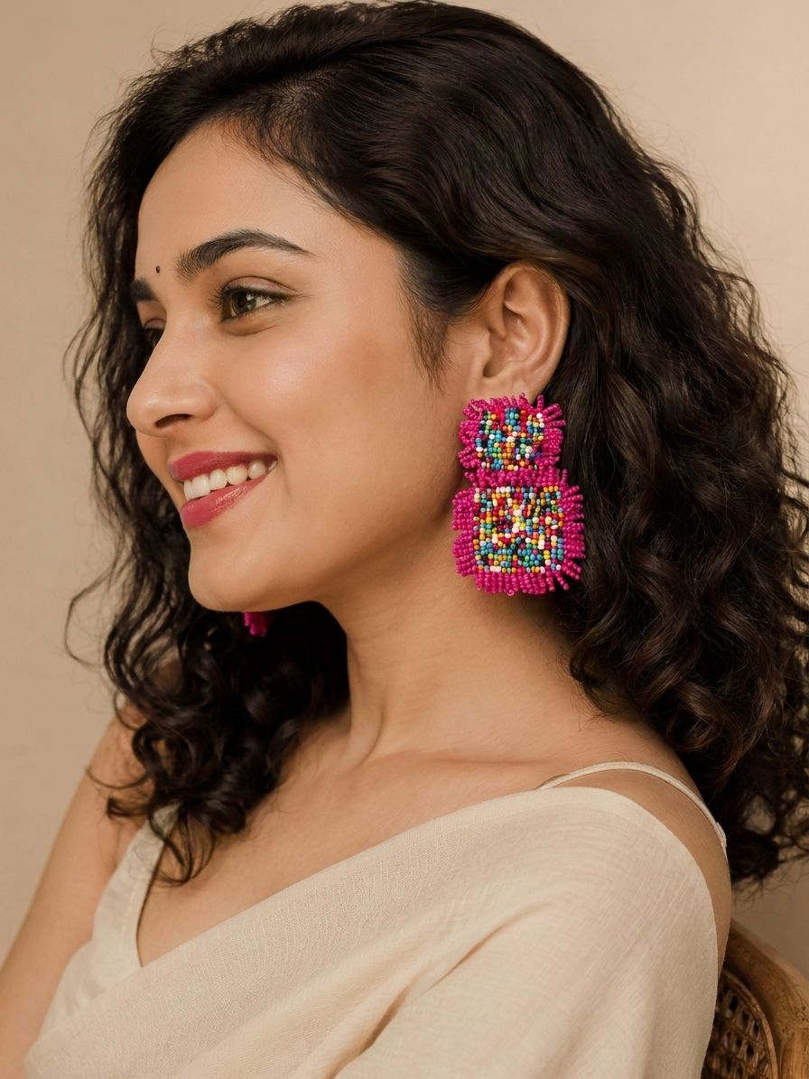 Multi Colour Bohemian Handmade Earrings
