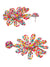 Boho Bloom Earrings-Multicolored Handmade Beaded Floral Dangler Earrings