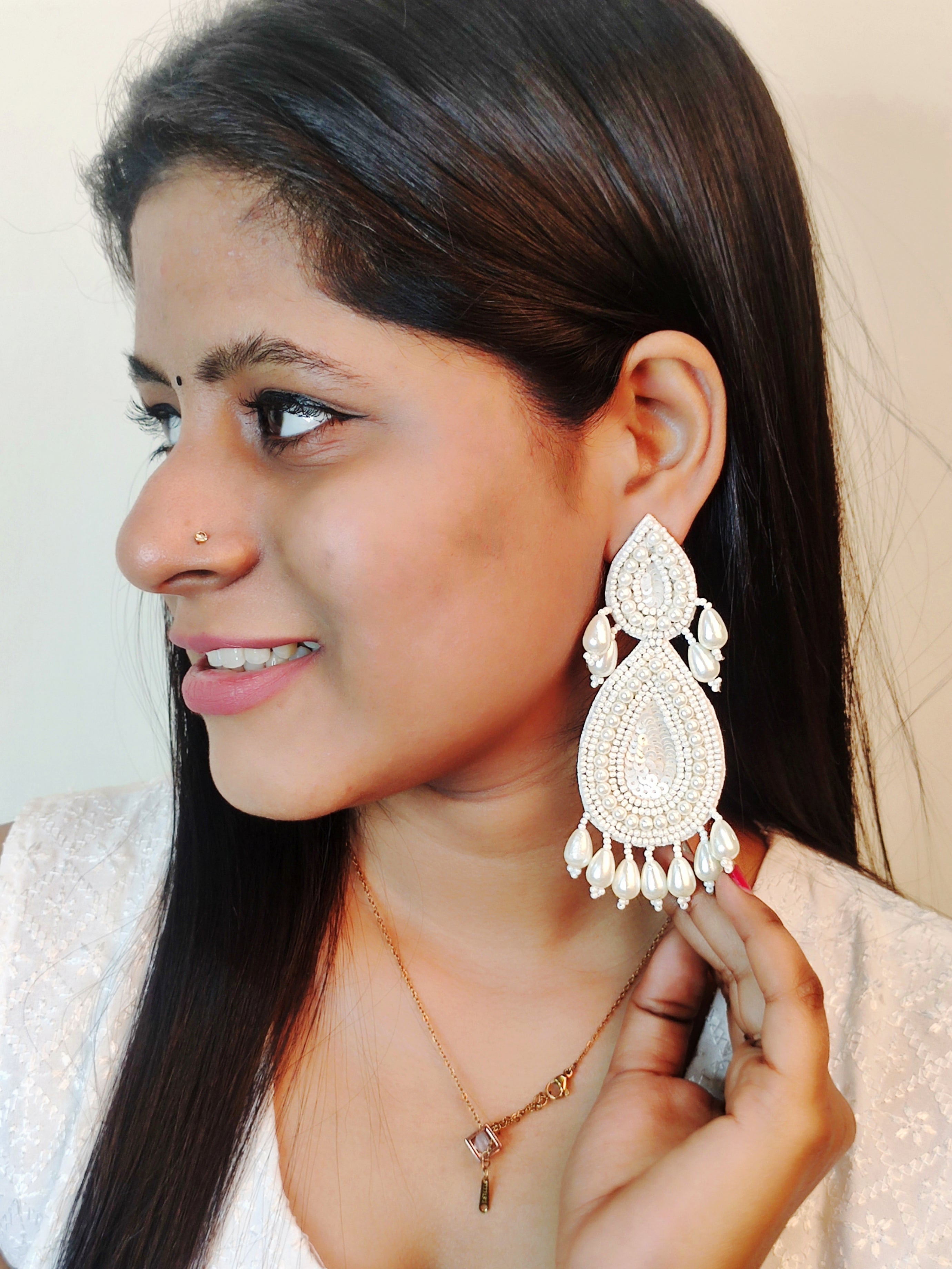 Luxury Defined: Handmade Black Beaded Earrings for Chic Style