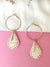Golden Dreams Hoops- Handmade White Raffia Statement Earrings for Women