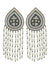 Nargis Earrings - Handmade White Beaded Long Pearl Tassel Earrings for Women