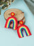 Handmade Beaded Rainbow Earrings for Women