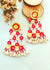 Pink Haldi Mehndi Floral Handmade Earrings for Women/Girls