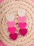 Embedded Hearts Studs- Handmade Earrings for Women & Girls