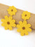 Yellow Beaded Flower Earrings for Women & Girls