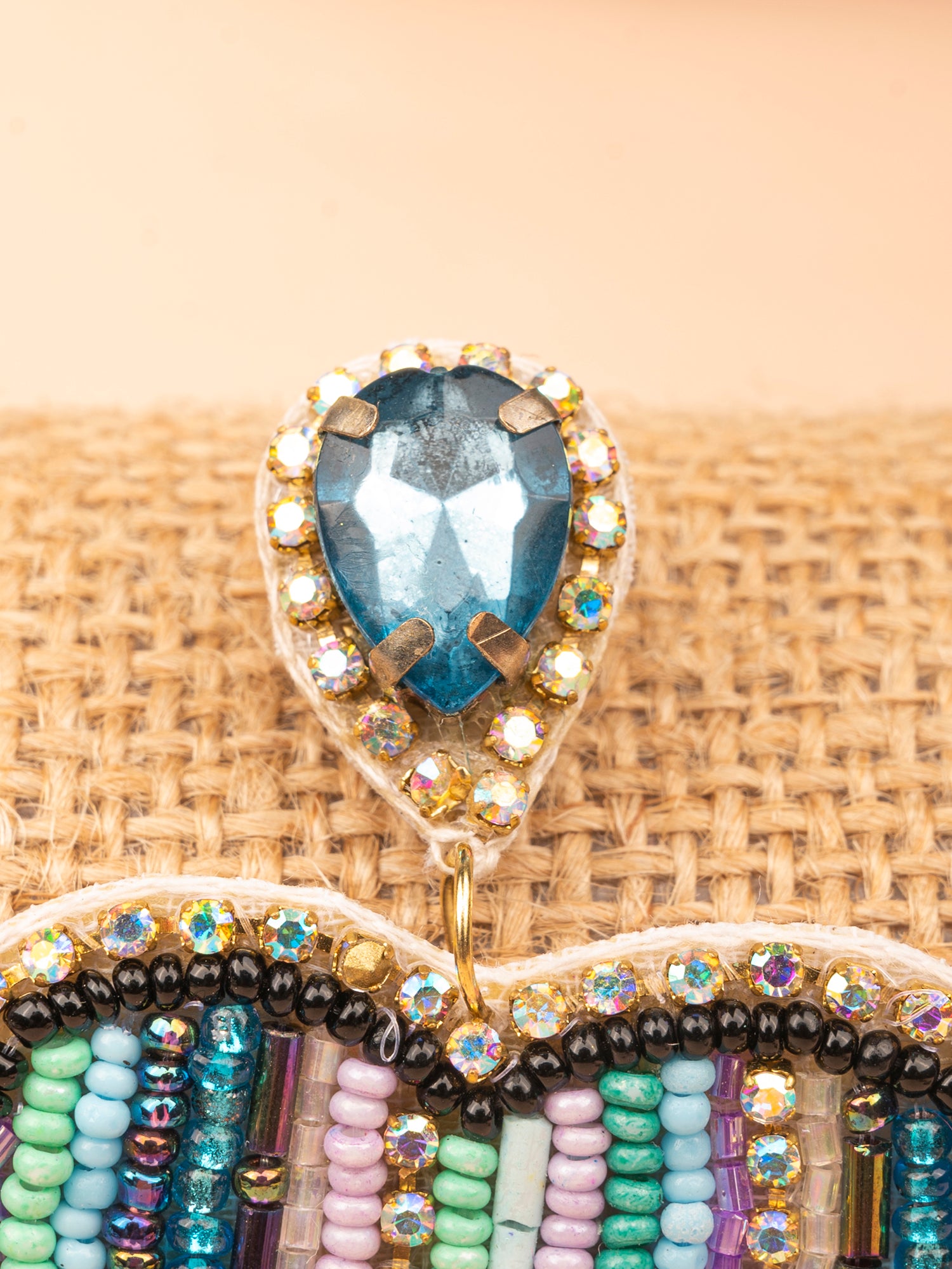 Festive Spirit: Delicate Handcrafted Heart-Shaped Beads Earrings