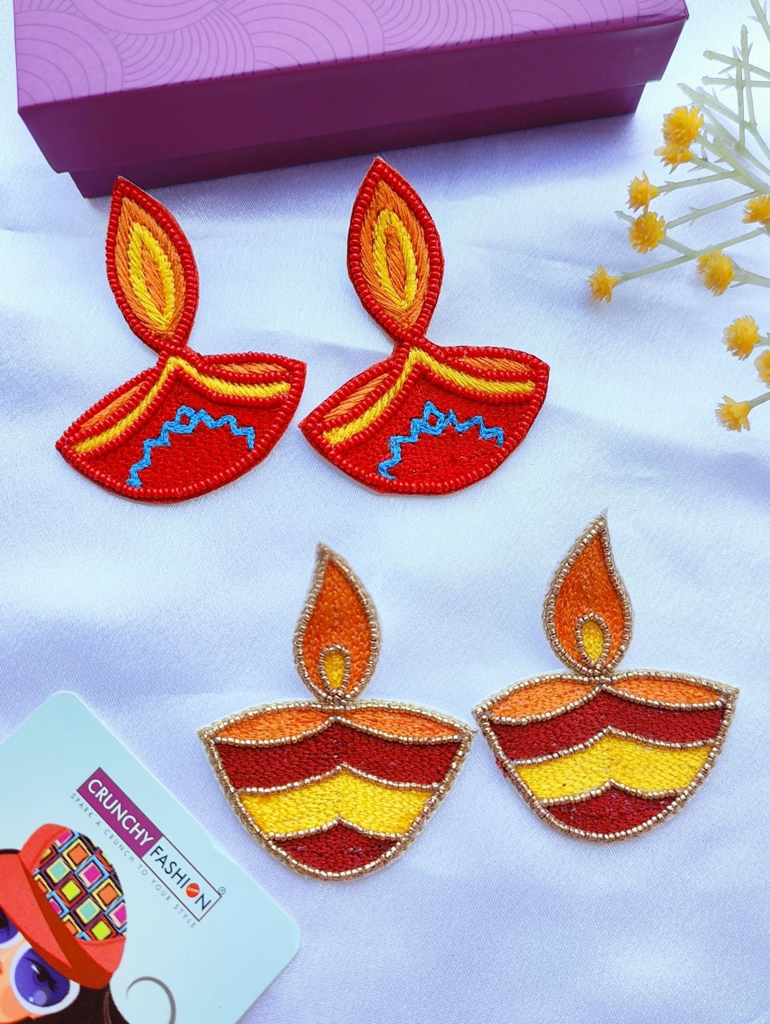 Red beaded handmade earrings from HANDICRAFT collection, ideal for Women and Girls for daily use, festivals or birthdays.