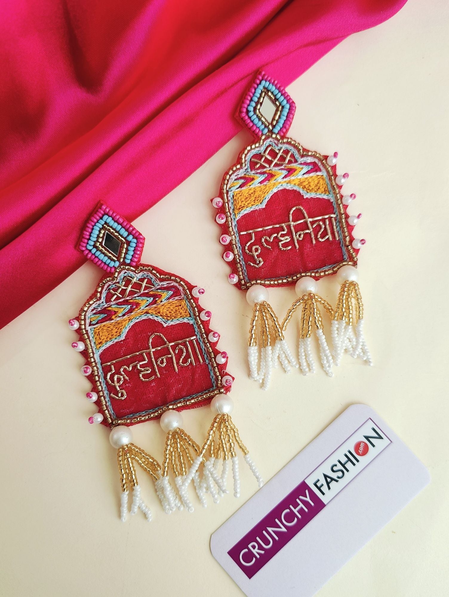 Dulhaniya Handmade Beaded Earrings for Brides| haldi-Mehndi