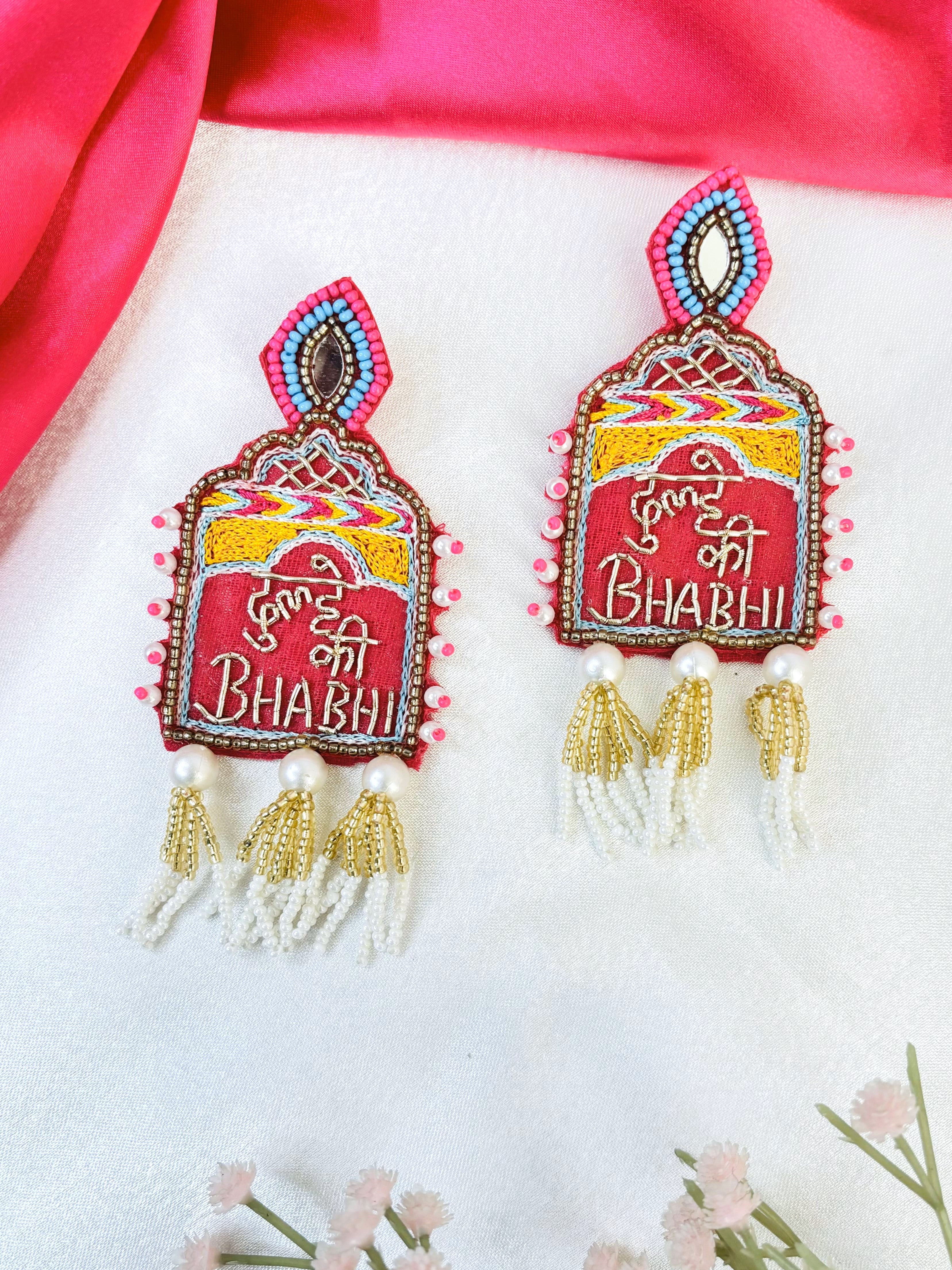 Dulhe Ki Behen Fusion-Themed Handcrafted Beaded Earrings for Fashionistas