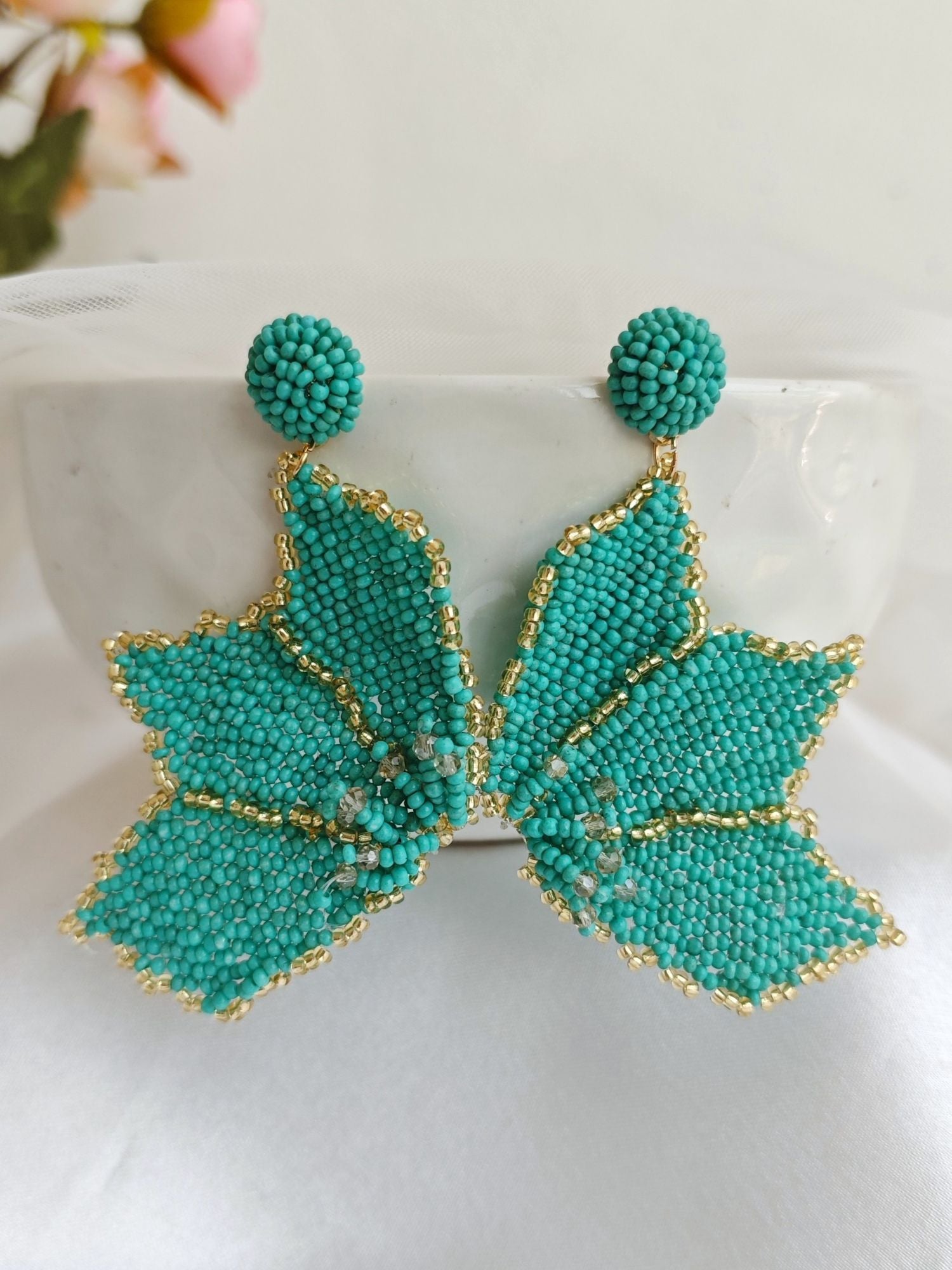 Handmade Butterfly Beaded Earrings Quirky earrings for Women, Girls