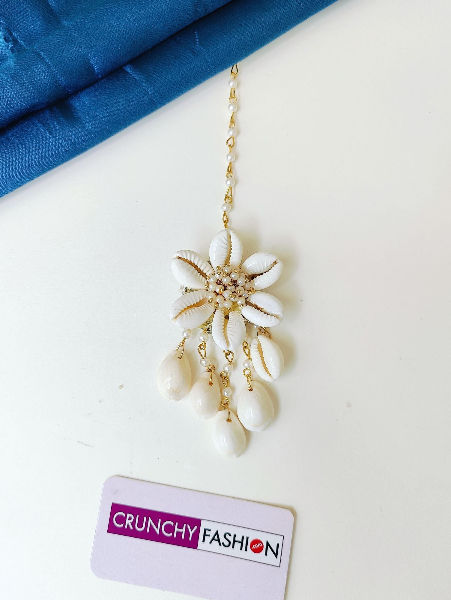 Pearl & Sea Shell Haldi Mehndi Jewellery Set
