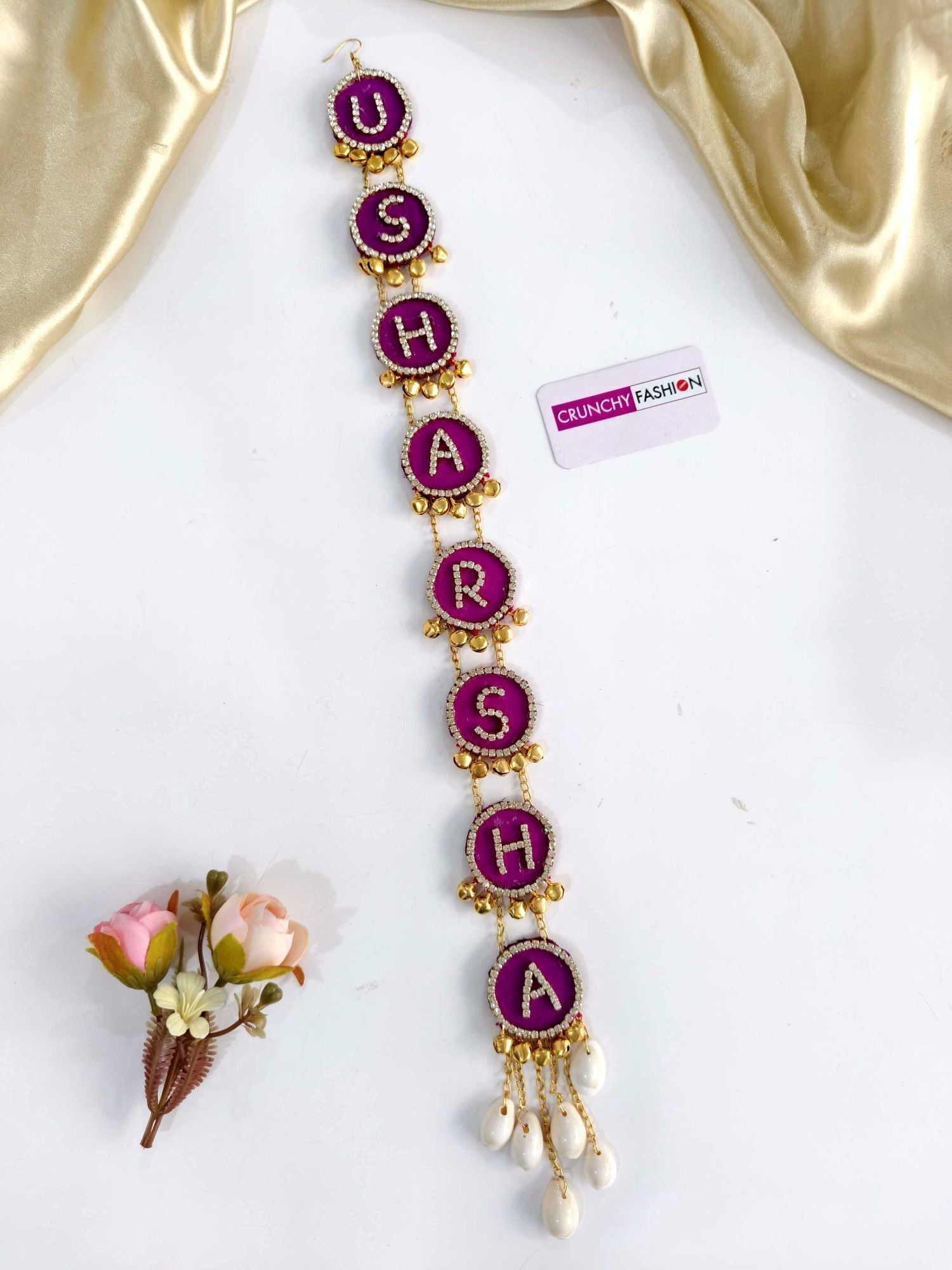 Purple floral hair accessories for women, gold plated bridal hair pin, wedding hairstyle accessory, fashion collection