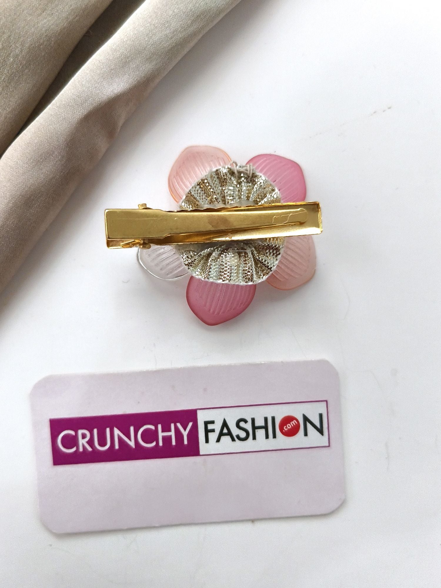 shade of pink floral hair clip for wedding, acrylic hair accessories