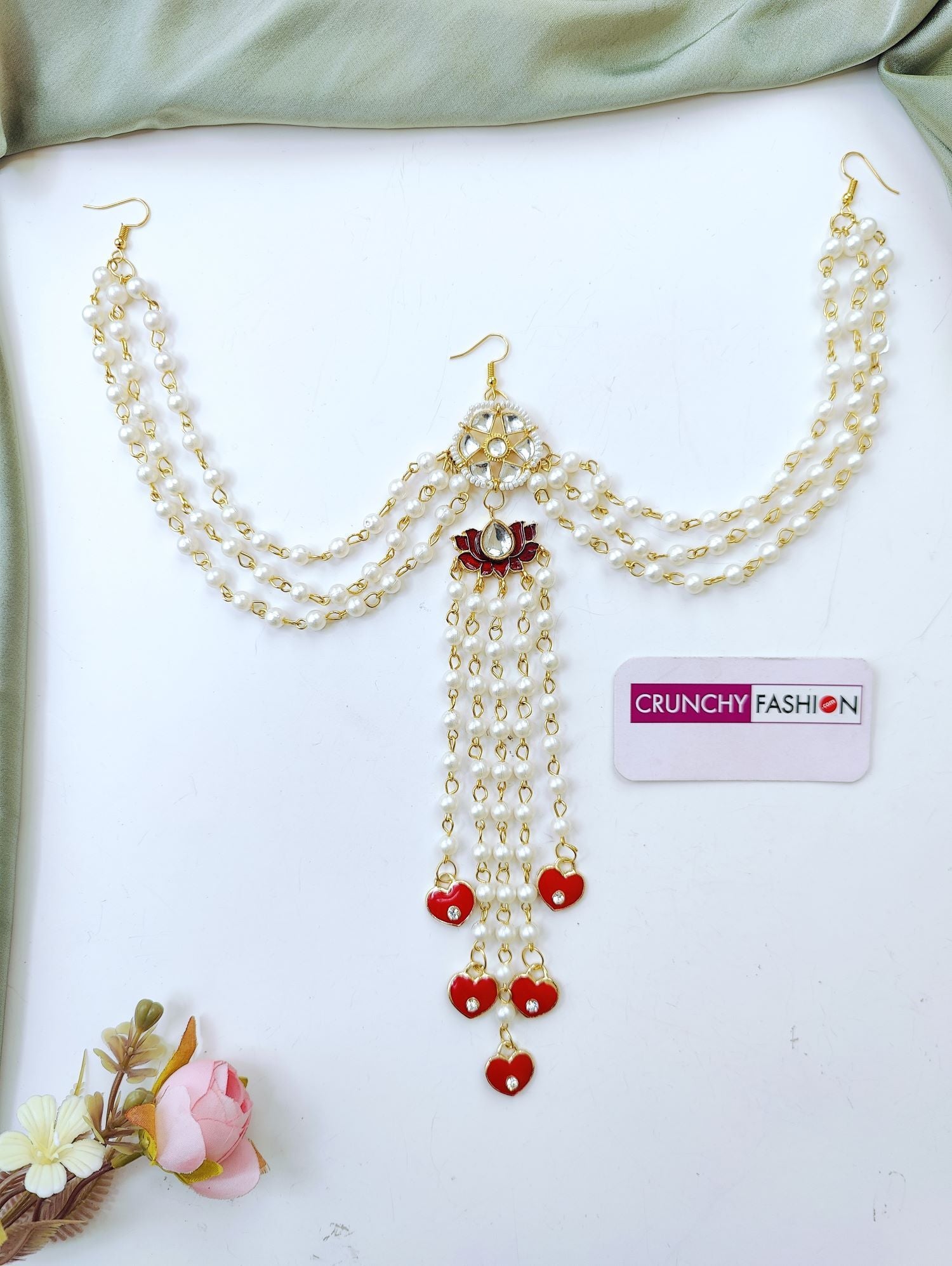 Lotus Flower and pearl hair accessories for women, minimal bridal hair jewellery