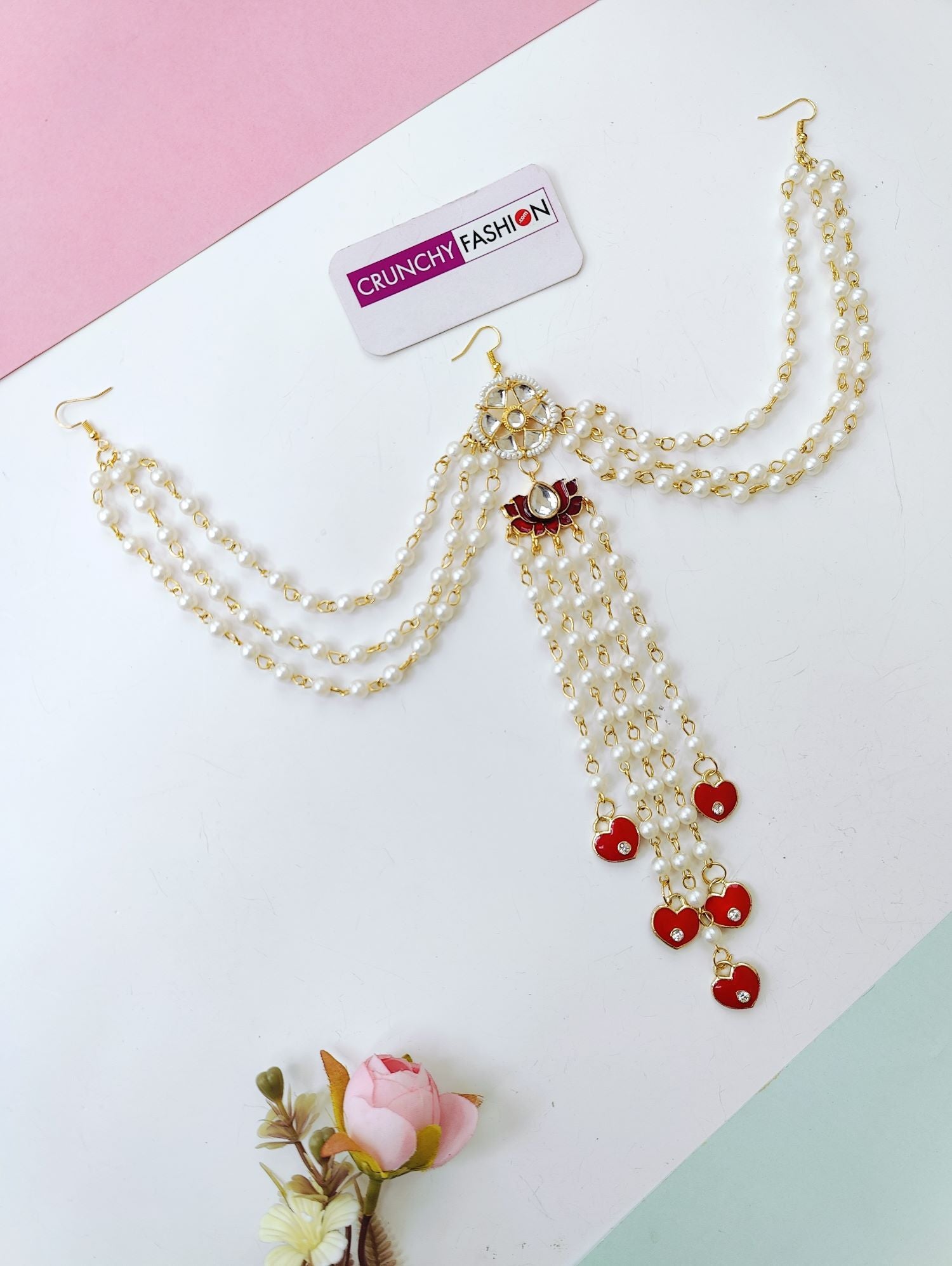 Lotus Flower and pearl hair accessories for women, minimal bridal hair jewellery