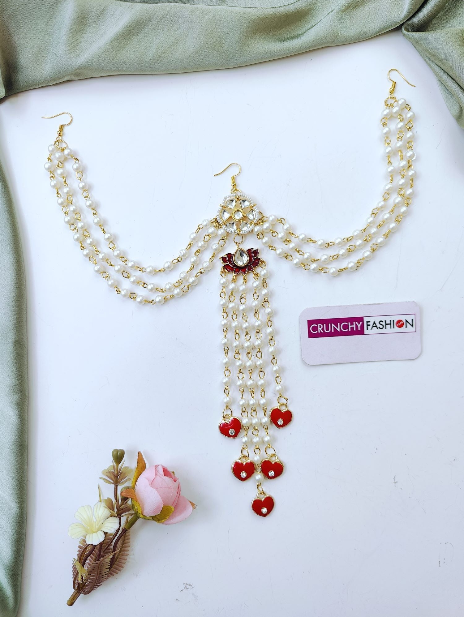Lotus Flower and pearl hair accessories for women, minimal bridal hair jewellery