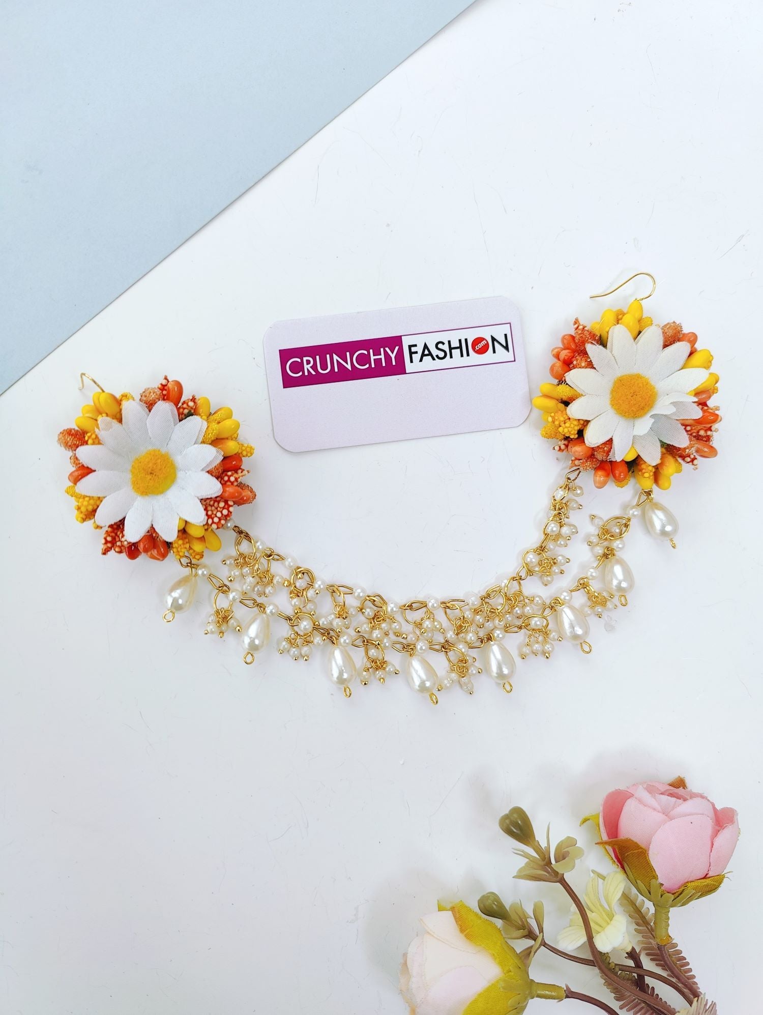 flower hair accessories for Indian bride, wedding hair accessory