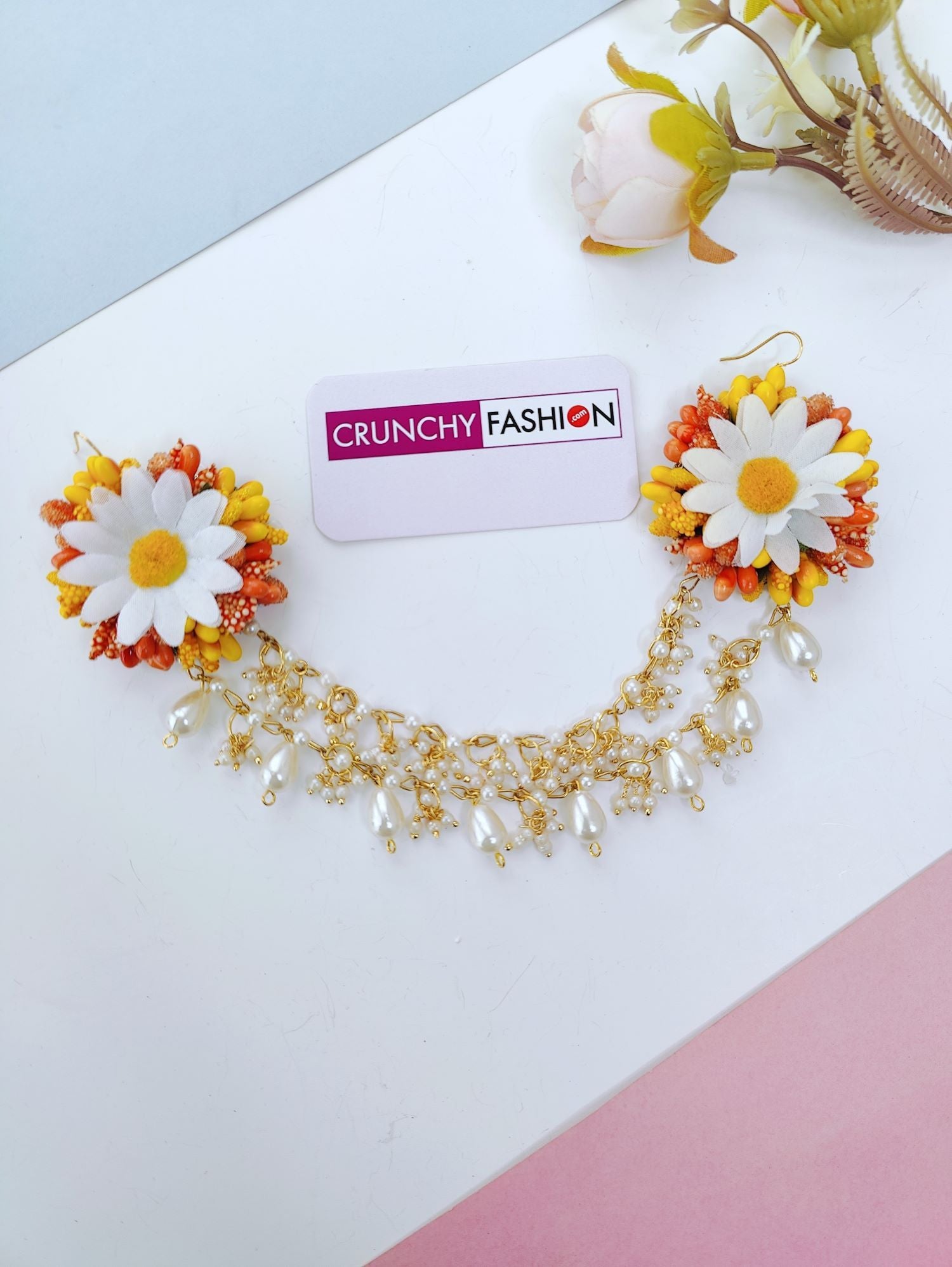flower hair accessories for Indian bride, wedding hair accessory