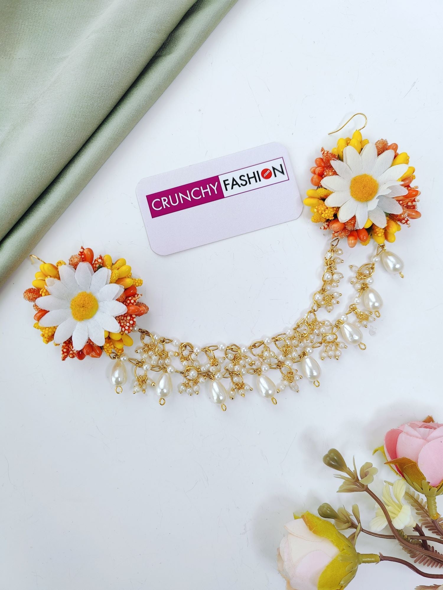 flower hair accessories for Indian bride, wedding hair accessory