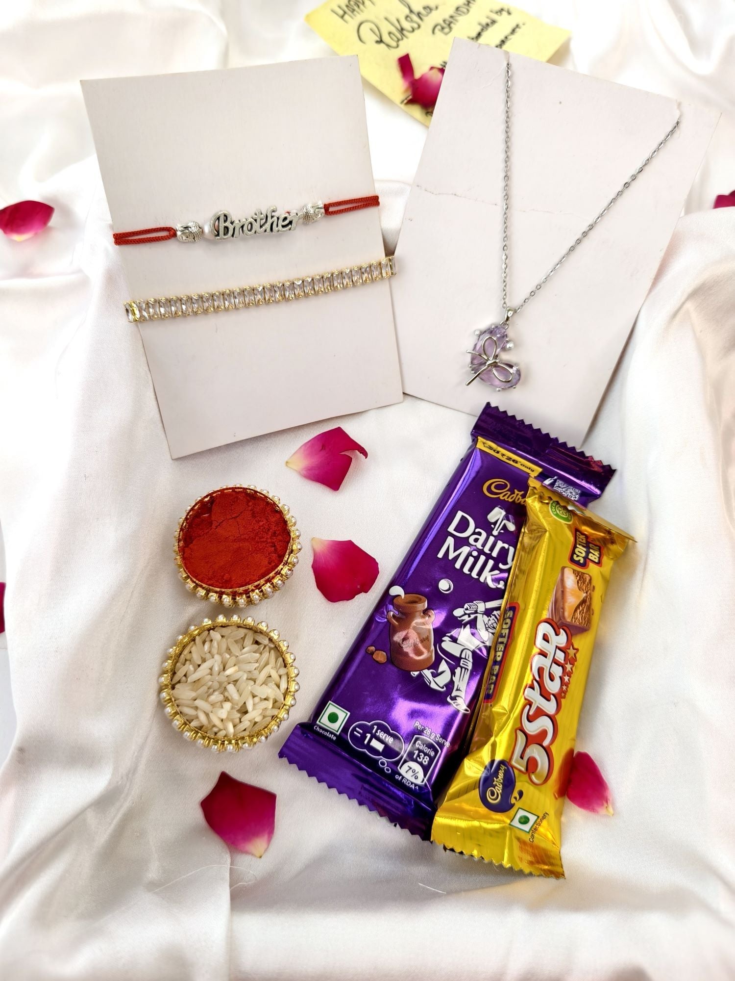 Rakhi hamper for brother with handmade rakhi and chocolates 2026