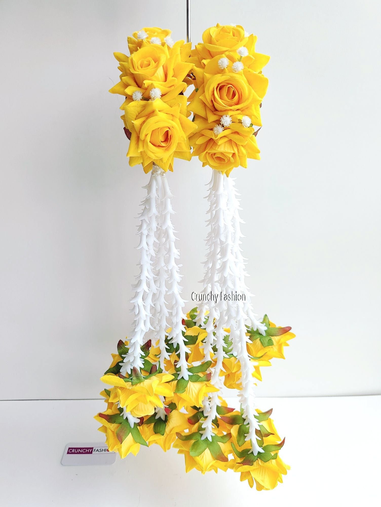 Floral Yellow ROse Bridal Kalire Haldi Wedding