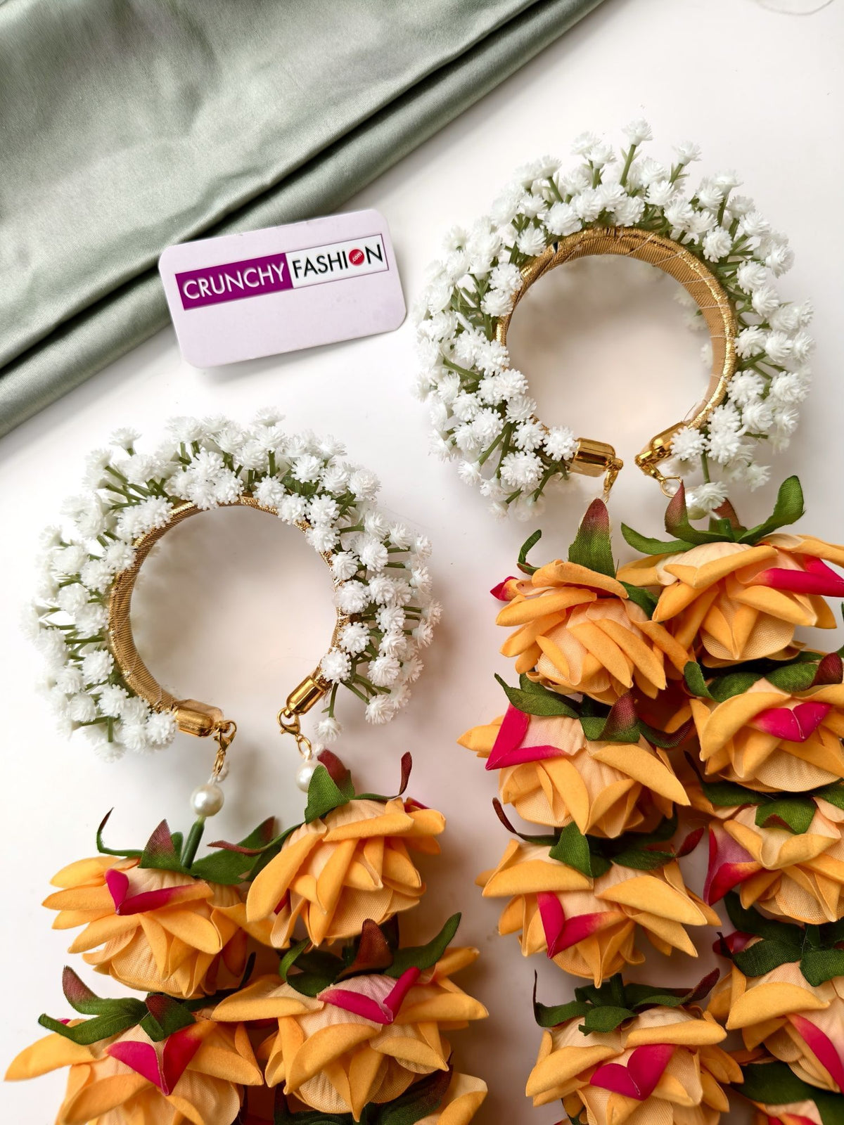 Peach roses bridal kalire, floral kaleera for haldi and mehndi