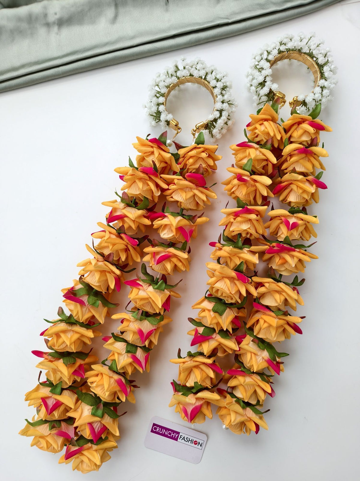 Peach roses bridal kalire, floral kaleera for haldi and mehndi