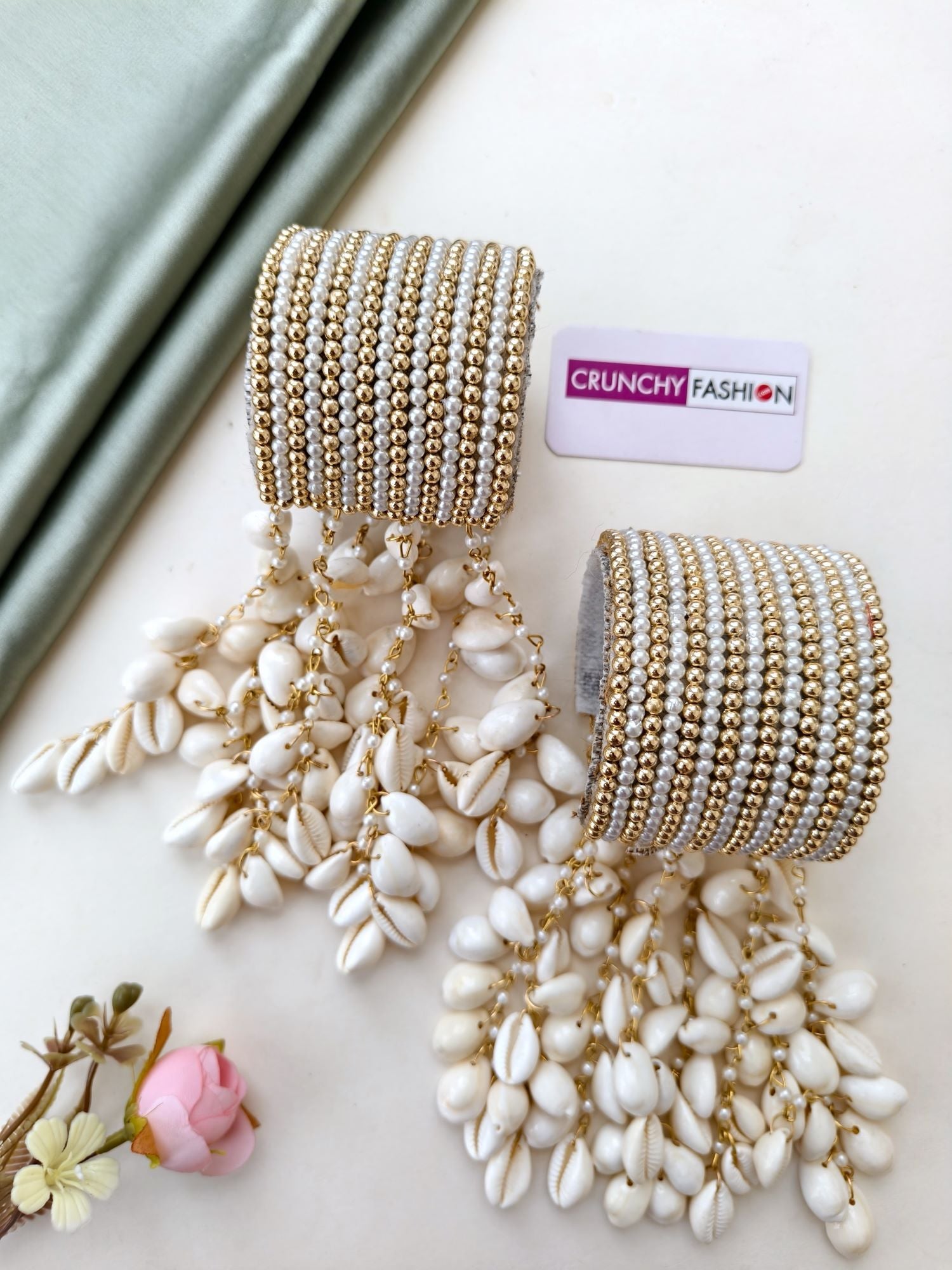 Sea shell kalire for bride, Punjabi bridal kalire design for haldi and mehndi, elegant kalire bangles 2026
