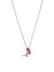 Navaratna Crystals Stainless Steel Tarnish Free Floral Pendant Necklace
