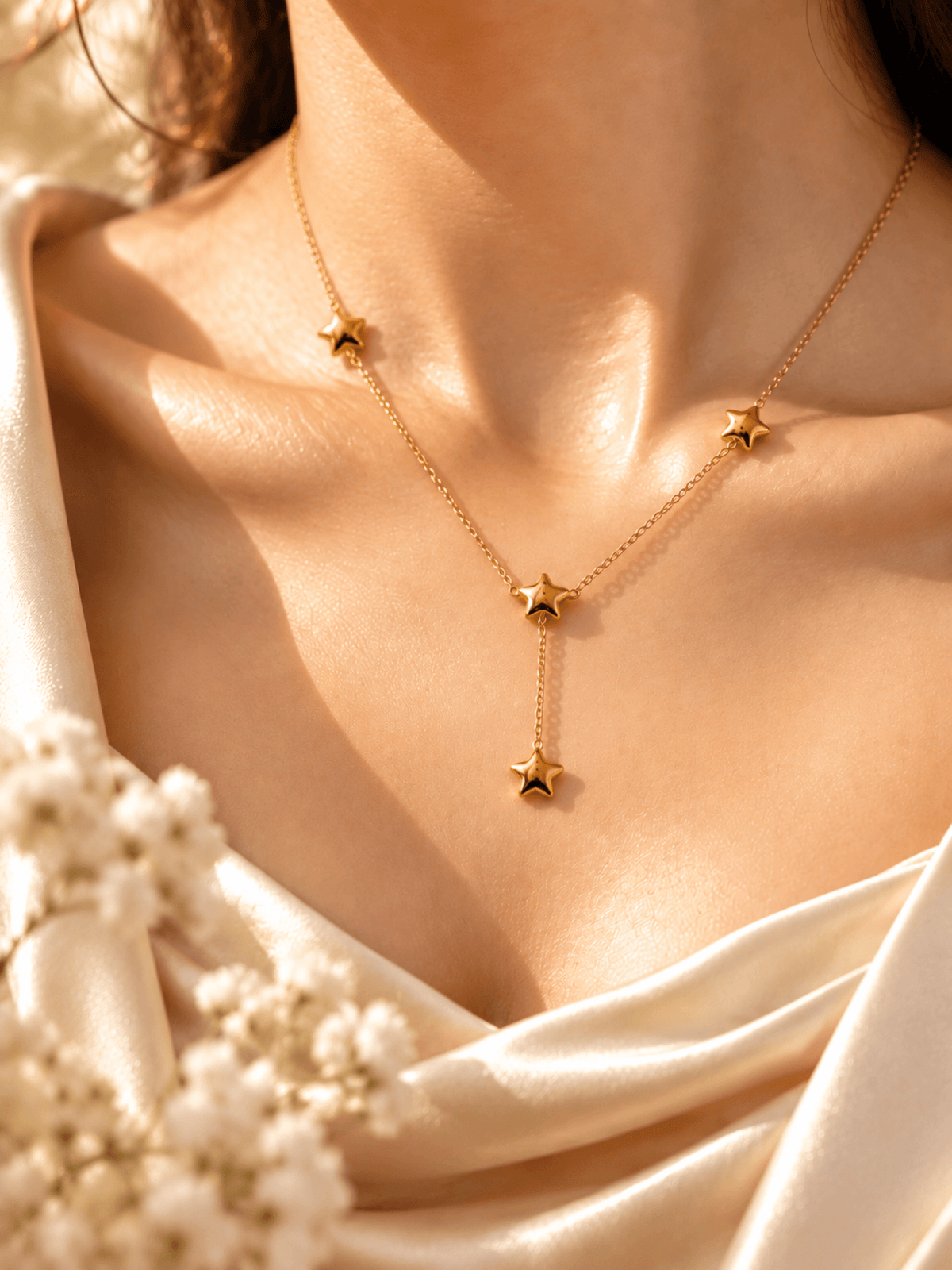 Gold-plated crystal girl pendant necklace for women, anti-tarnish cable chain, designer jewelry 2026