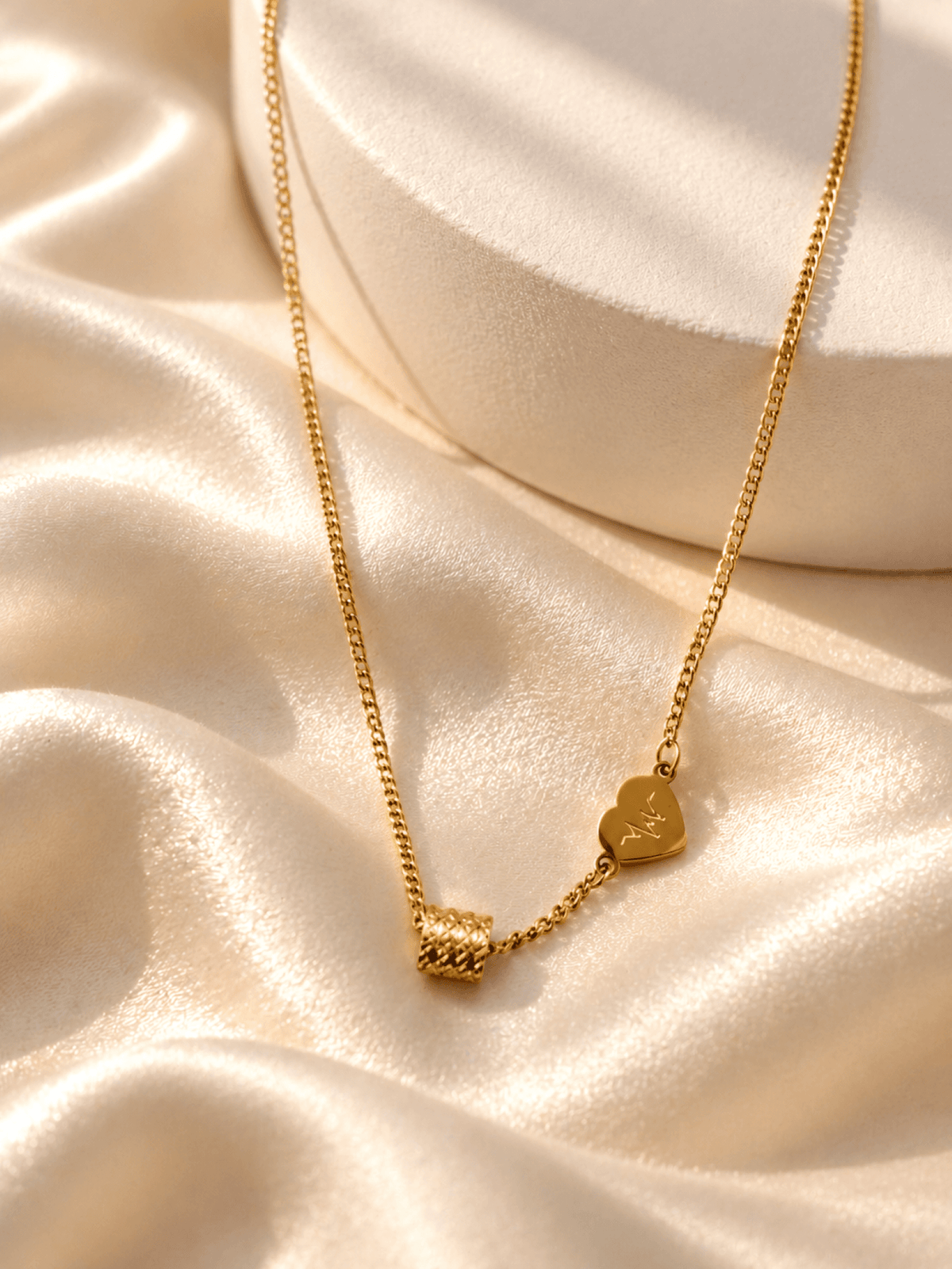 Gold heart crystal pendant necklace for women, designer brass cable chain, party or date jewelry, 2026 trend