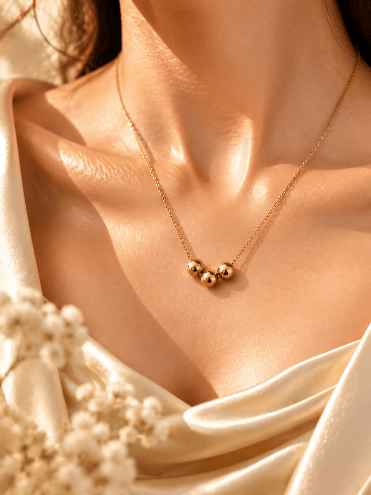 Gold-plated crystal pendant necklace for girls, party jewelry