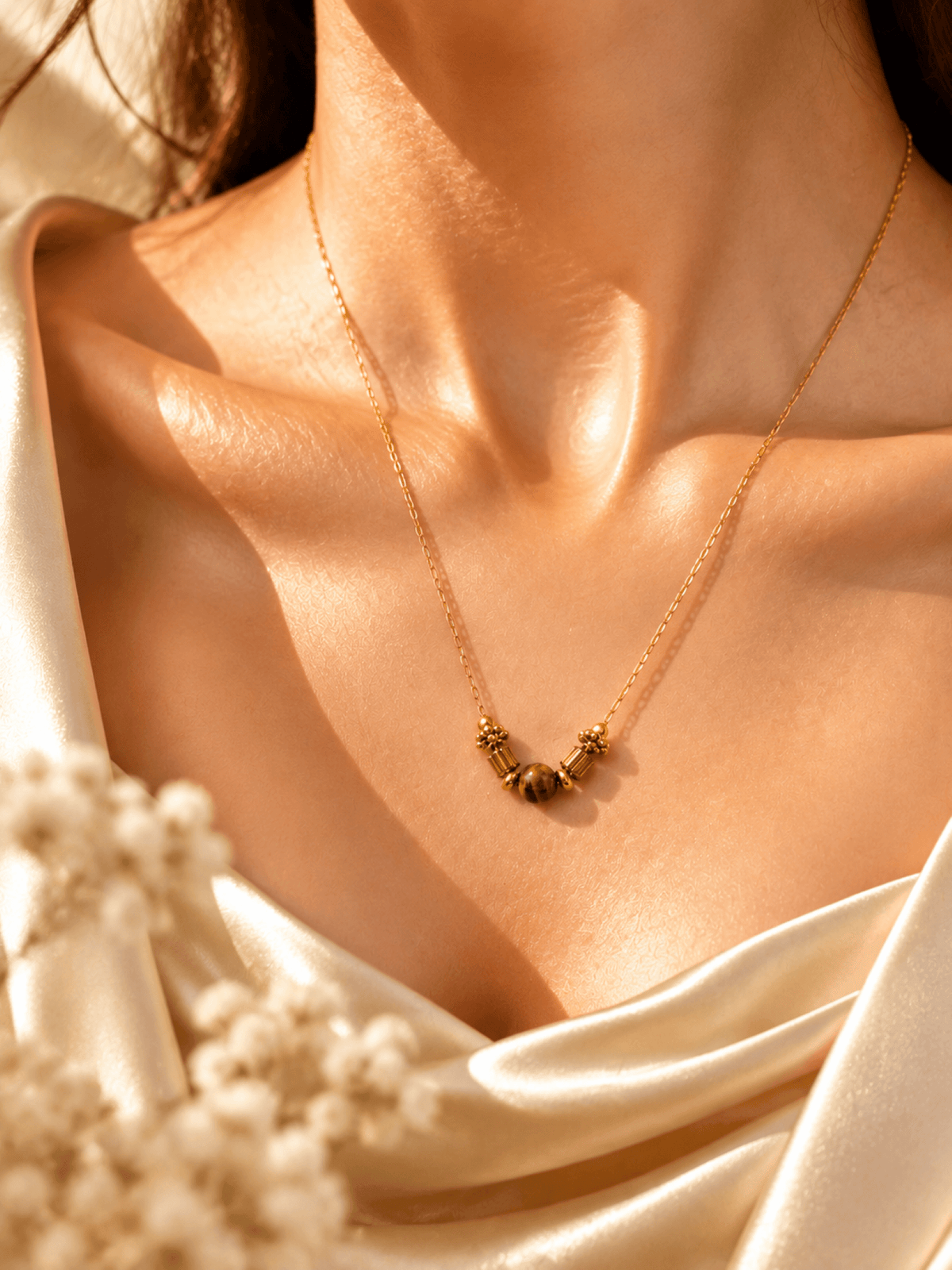 gold plated crystal girl pendant necklace for women and girls