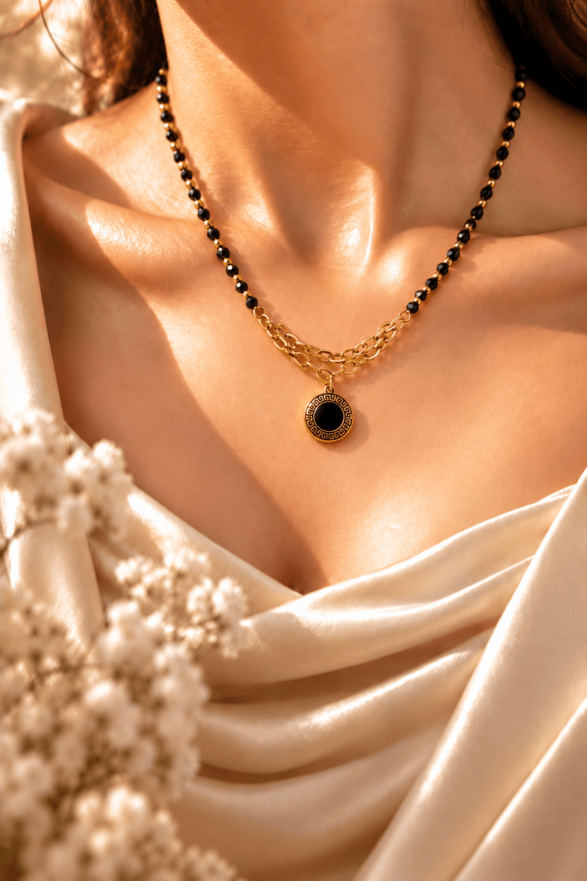Gold-plated crystal girl pendant necklace for women, designer brass chain, ideal for parties, birthdays, dates
