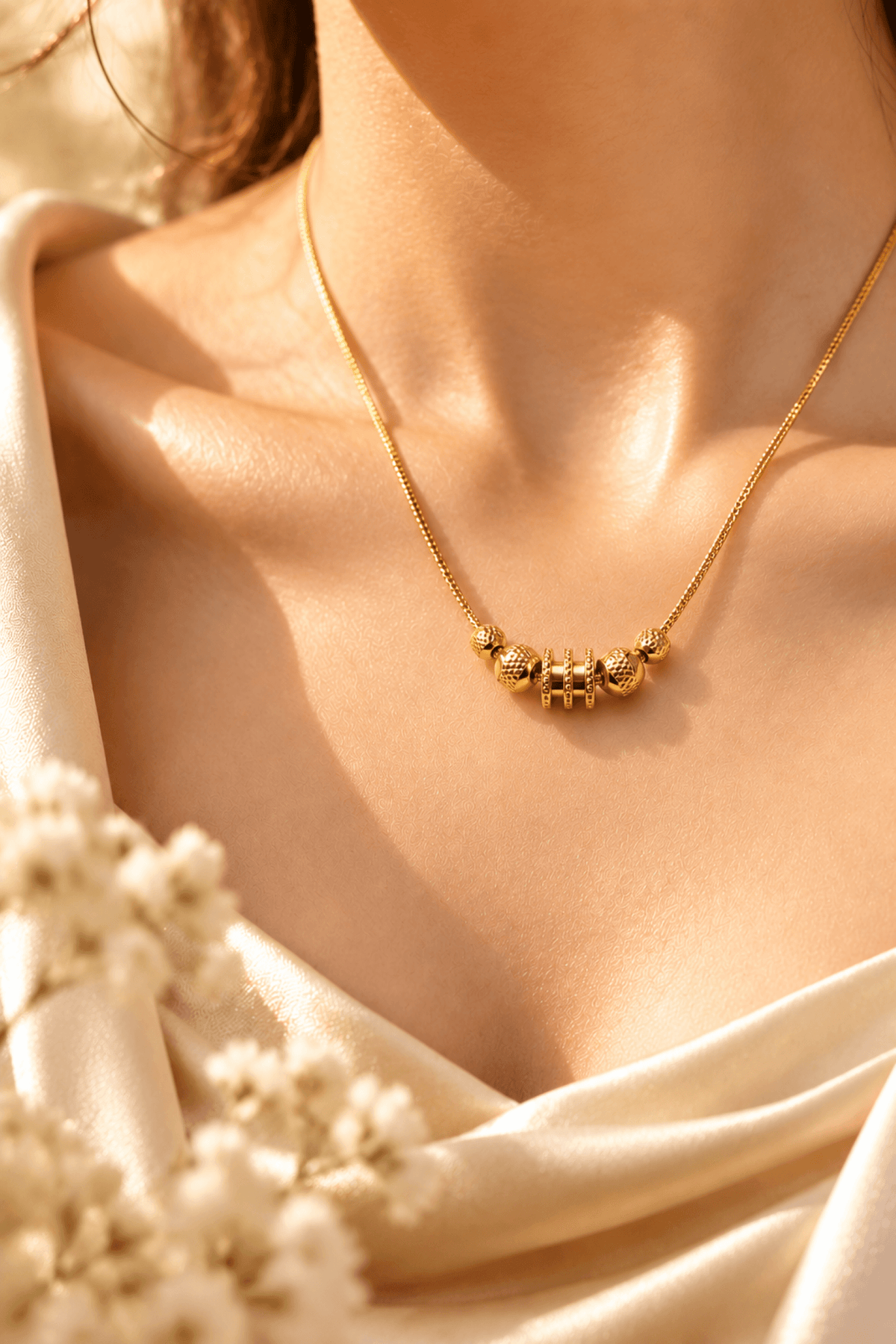 Gold plated crystal brass pendant necklace for women, designer cable chain, perfect for parties or gifting
