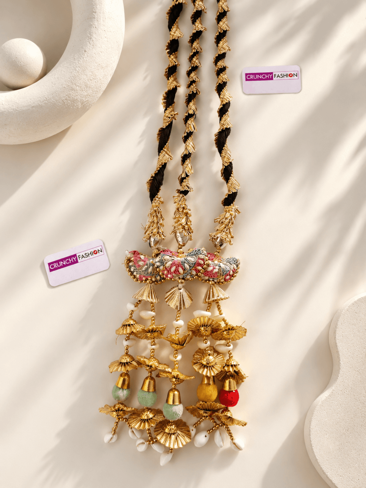 multicolor tassel bridal paranda, wedding hair accessory for haldi