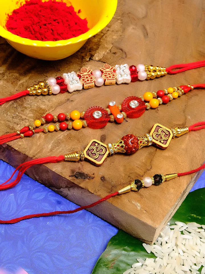 Swastika Gold Rakhi & Choco Hamper: Festive Drama Gift