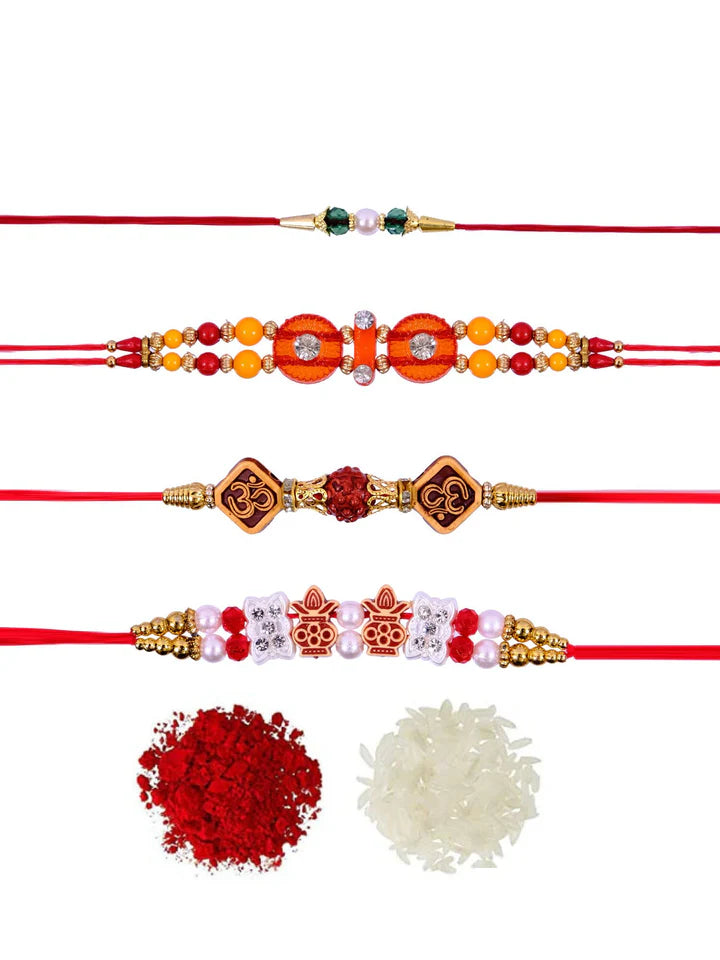 Swastika Gold Rakhi & Choco Hamper: Festive Drama Gift
