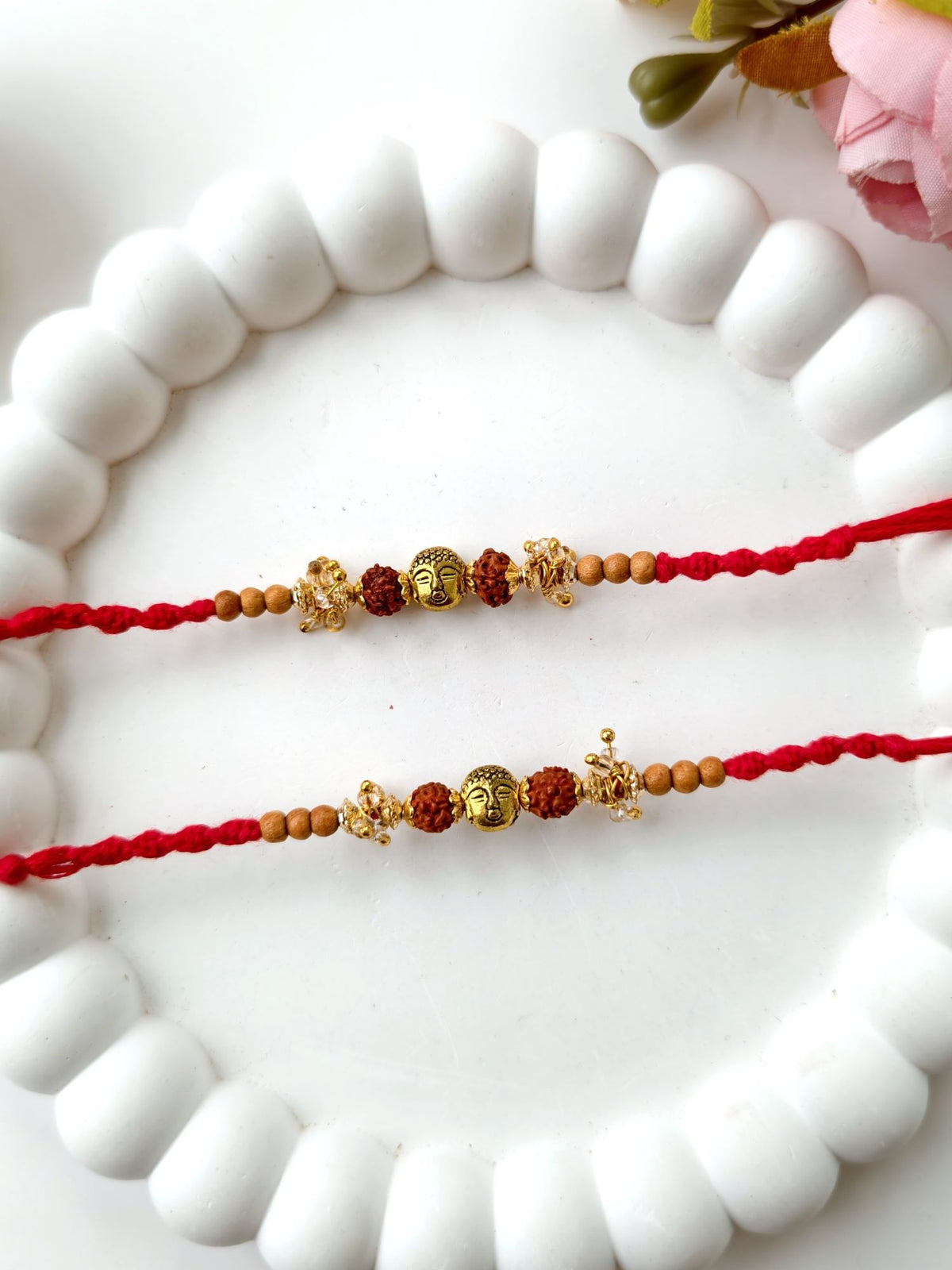 Blessings Rudraksha Rakhi Set of 2 for Precious Ties