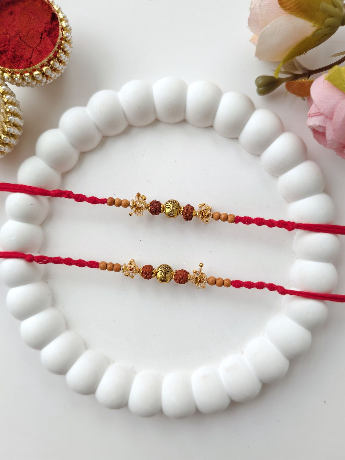Blessings Rudraksha Rakhi Set of 2 for Precious Ties