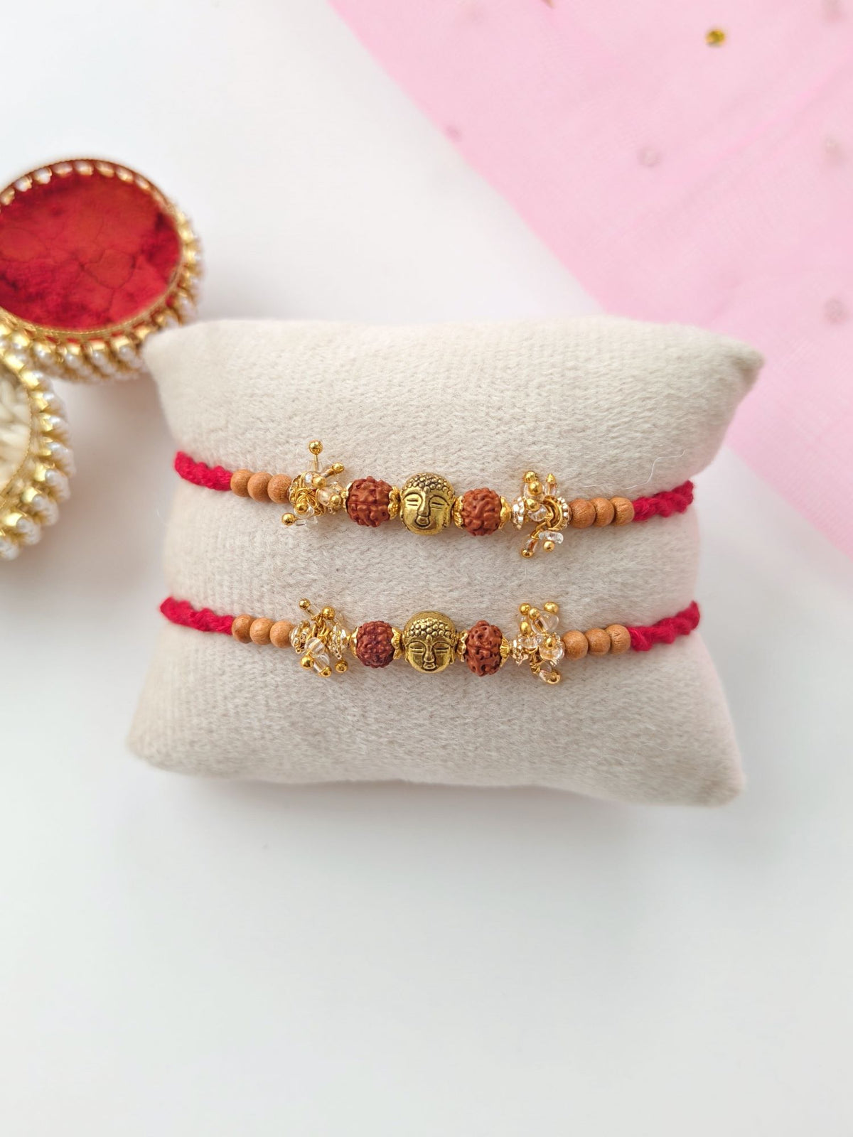 Blessings Rudraksha Rakhi Set of 2 for Precious Ties